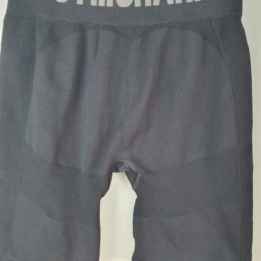 GYMSHARK 8 Inch Bike Shorts‎ High Waist Butt Contour Black Women's Size S